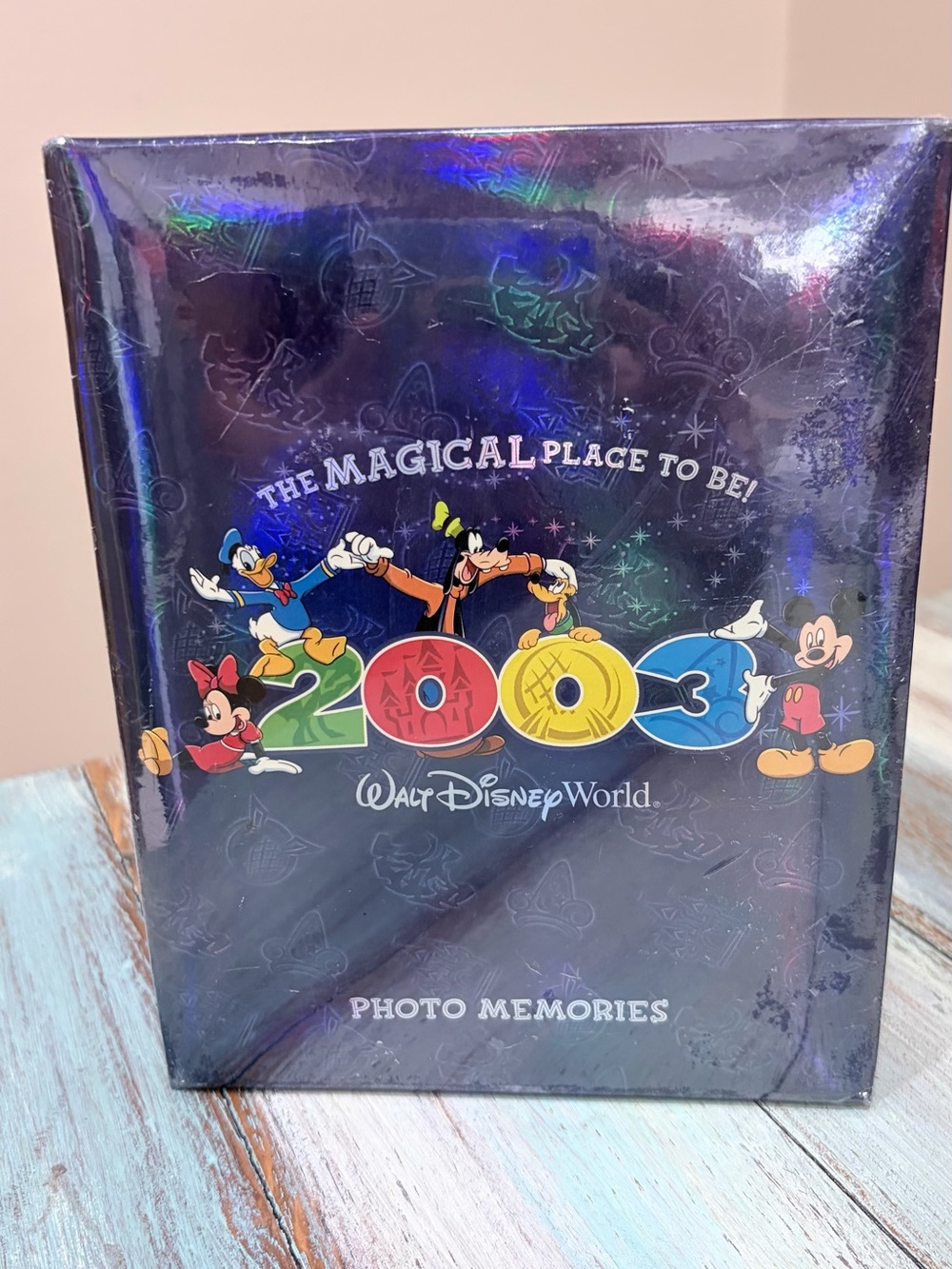 Vintage Disney 2003 Photo Memories Album Holographic Magic Kingdom Mickey Mouse